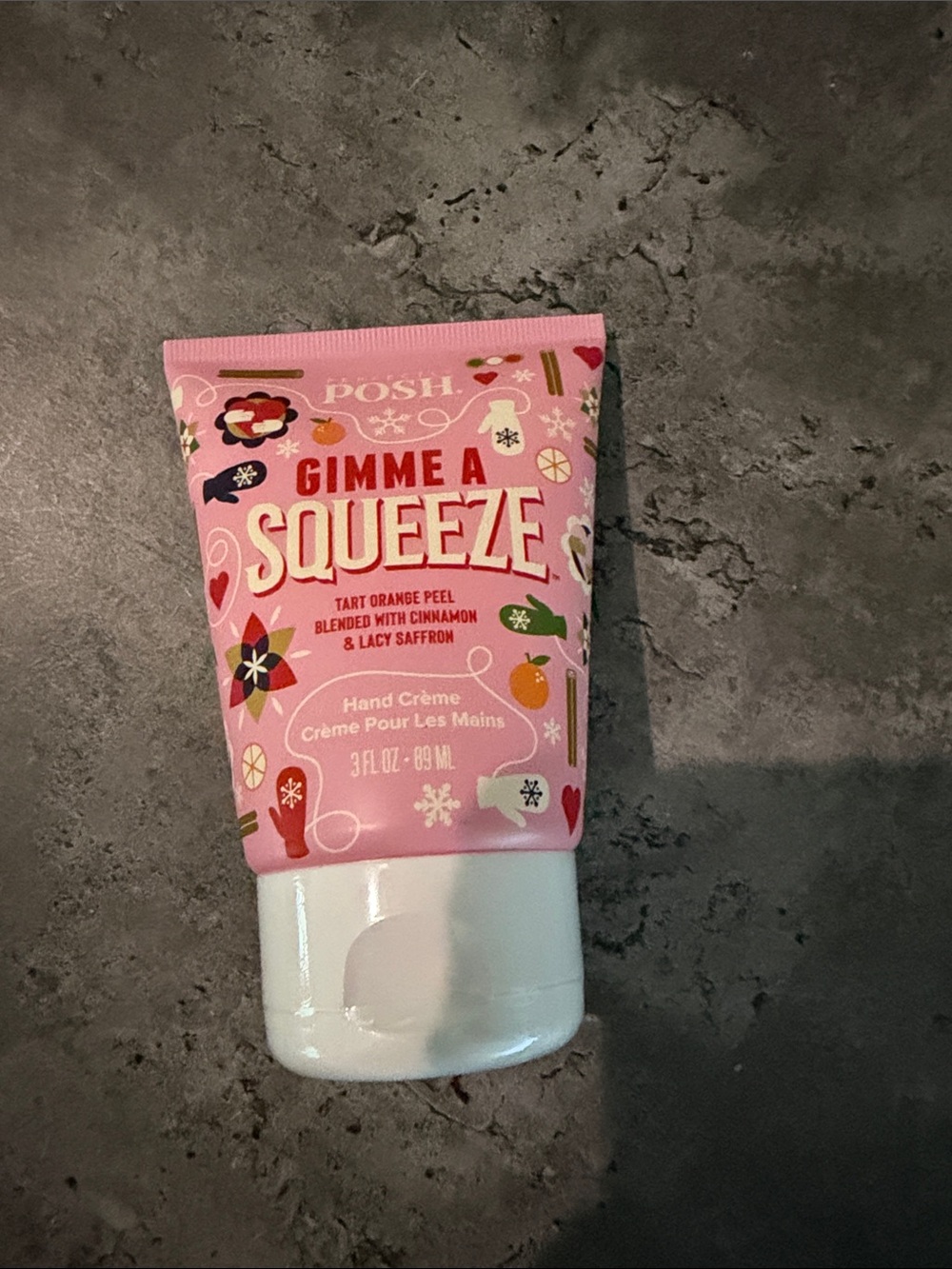 Perfectly Posh Gimme A Squeeze Pink Hand Crème with Orange Accents